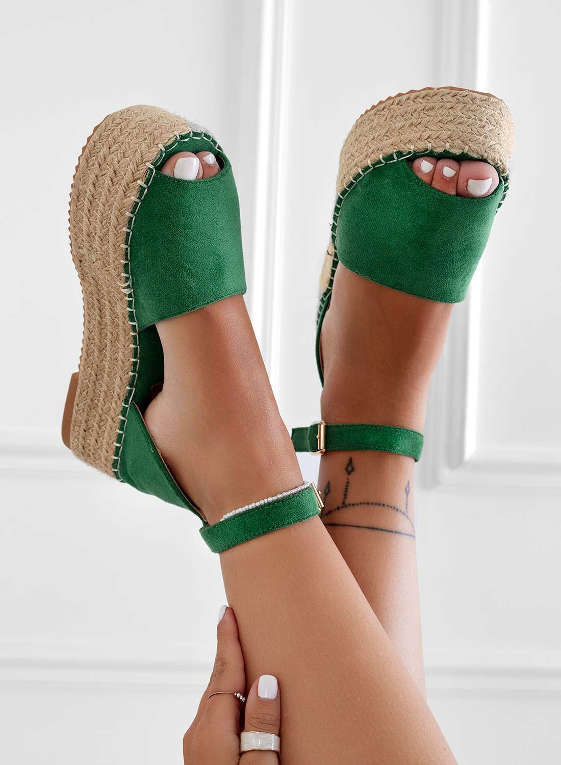 Espadrilles with wedge and strap